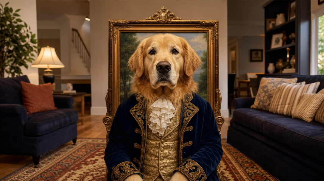 A Petfolio collectible pet portrait