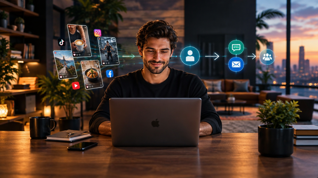 Promotional content and customer follow-up in a digital workspace