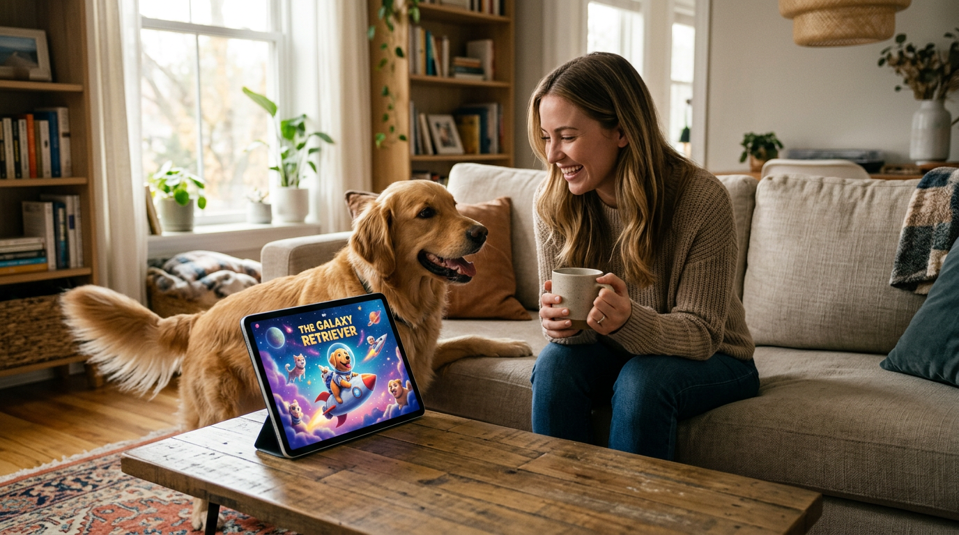 Tailstory hero — pet story video example