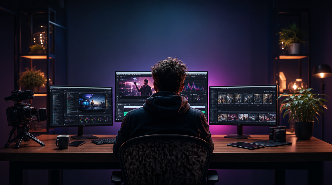 Viraloom AI editing workspace