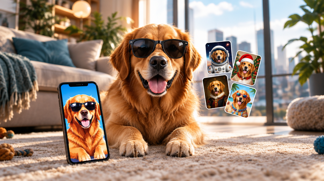 Example PawPrint AI pet avatar artwork