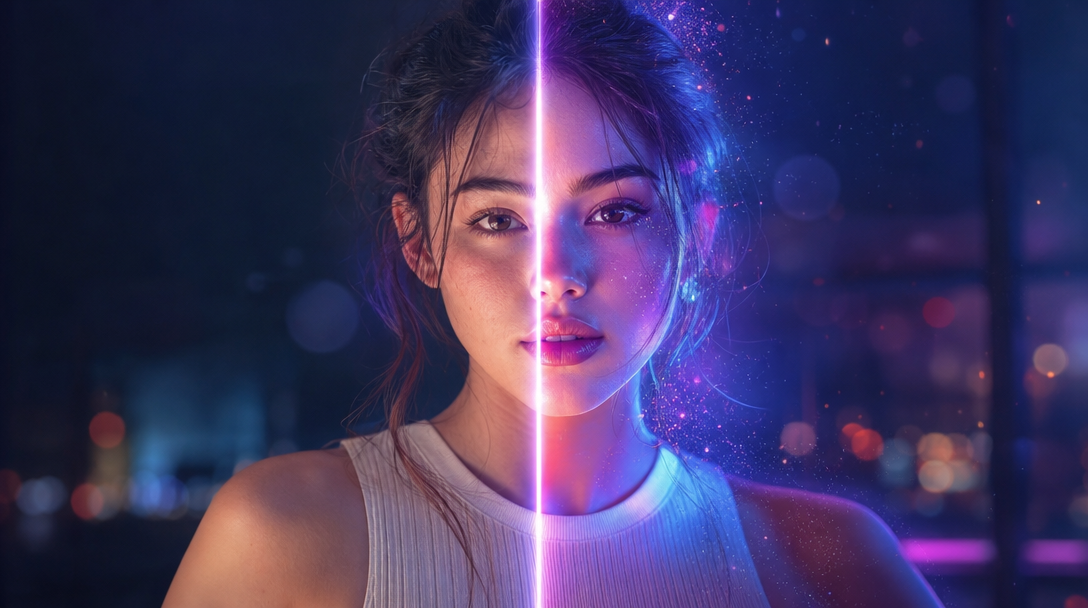 A Glowmint AI before-and-after transformation