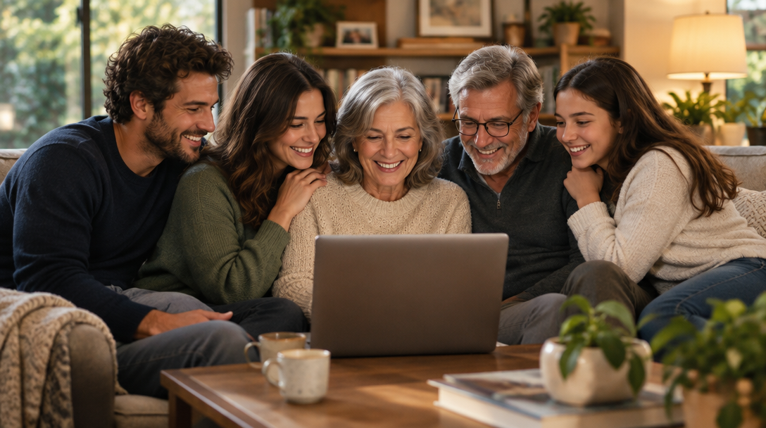 A family sharing a moment together