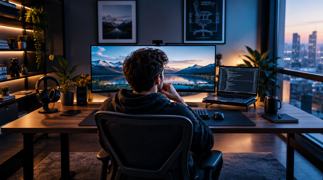 A warm, refined desk setup ready for an honest SetupSavvy review
