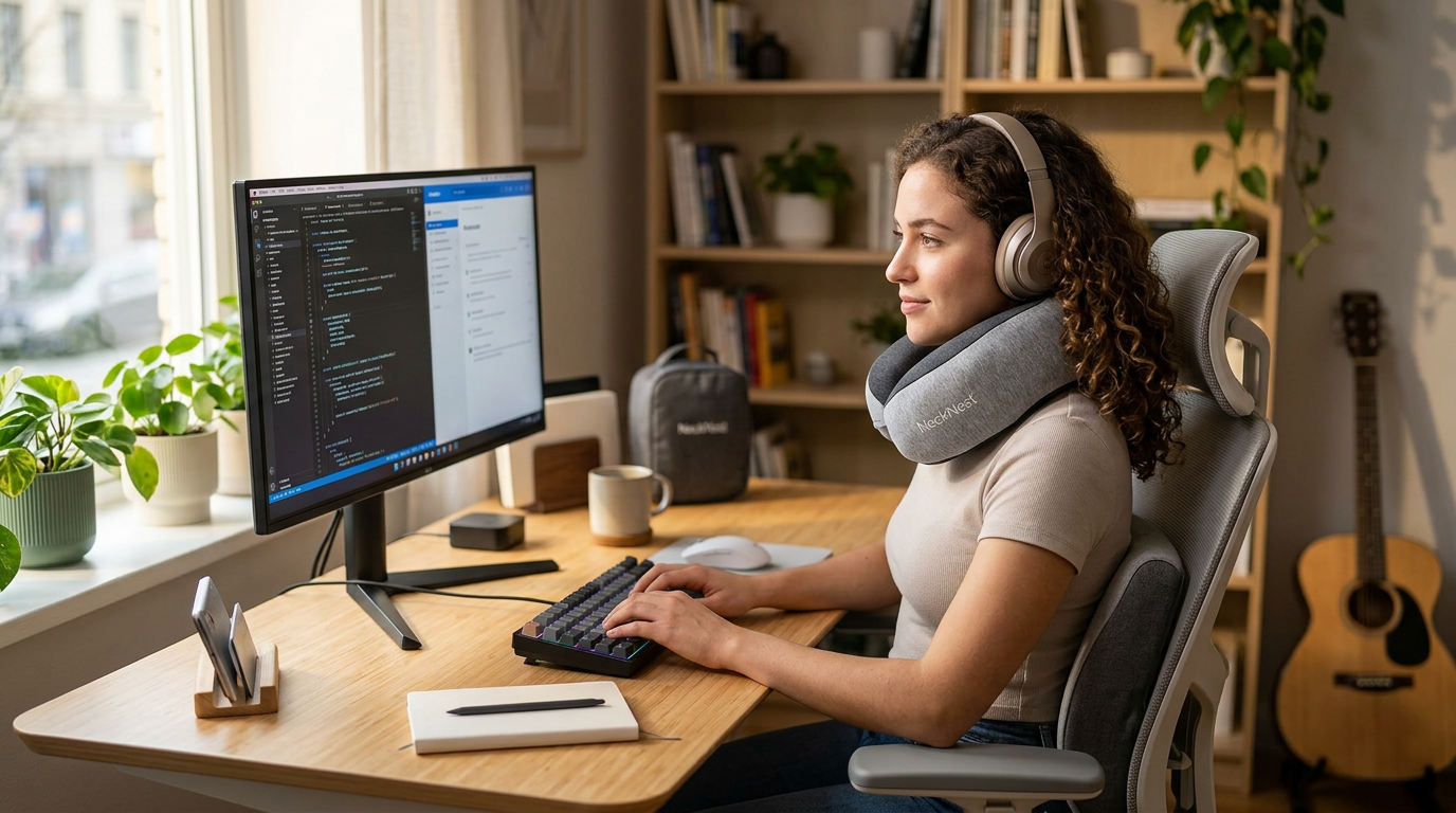 NeckNest ergonomic neck pillow