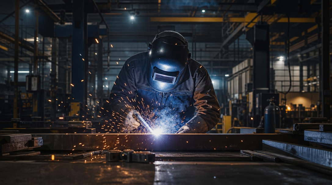 Welder at work