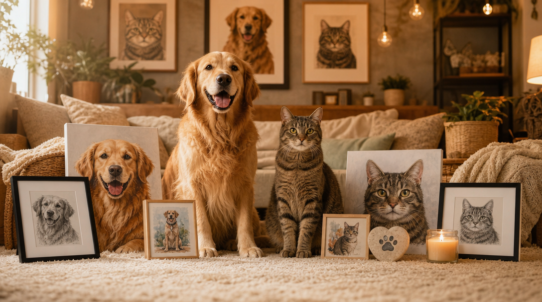 A Pets FurEver custom pet portrait