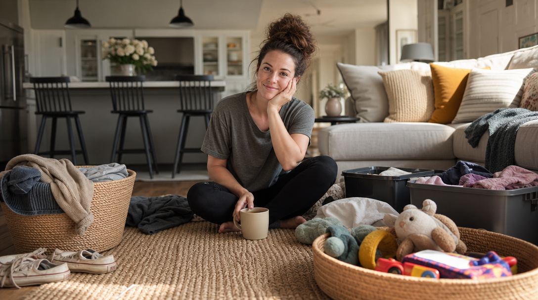 A calm, lived-in Tidyish home