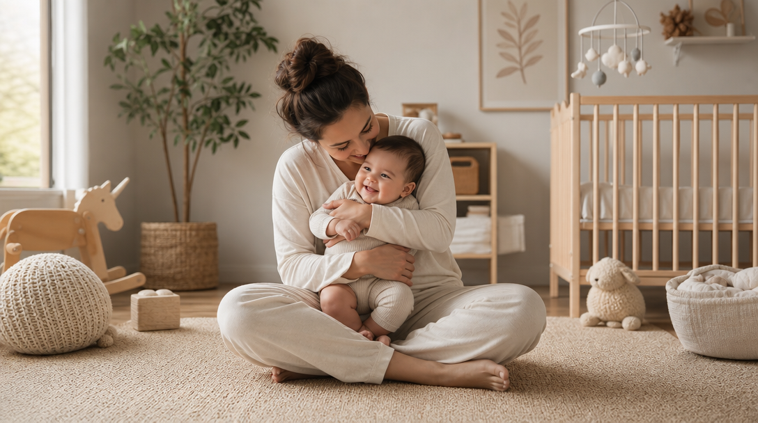 A calm, softly lit nursery