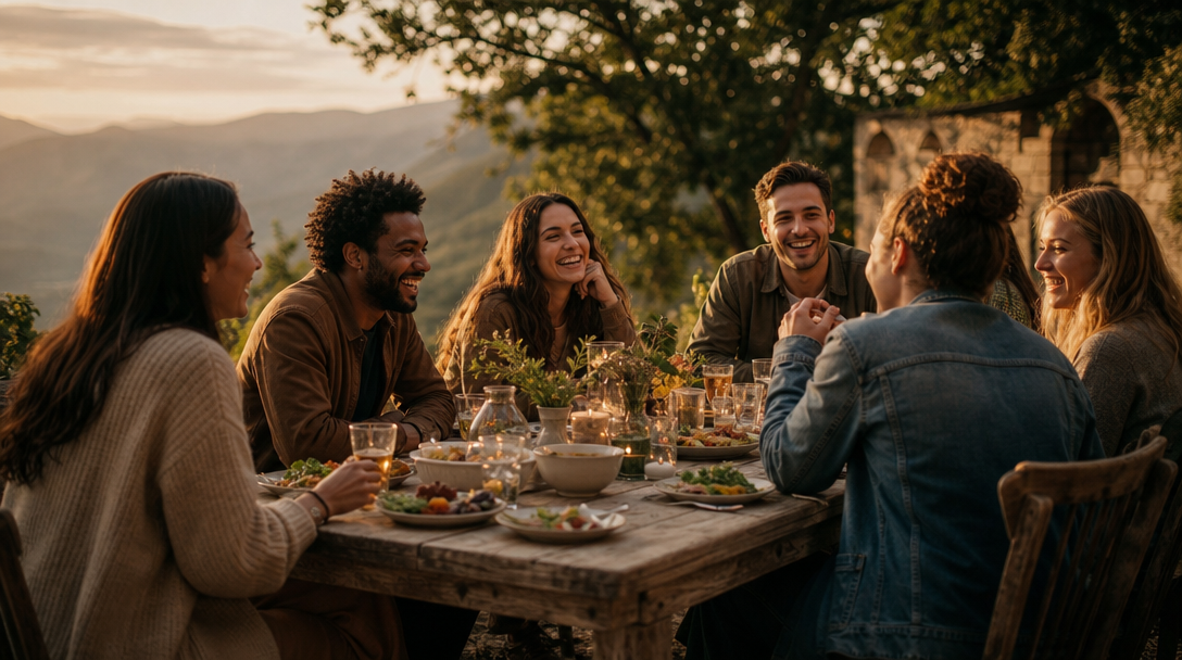 Friends enjoying time together outdoors