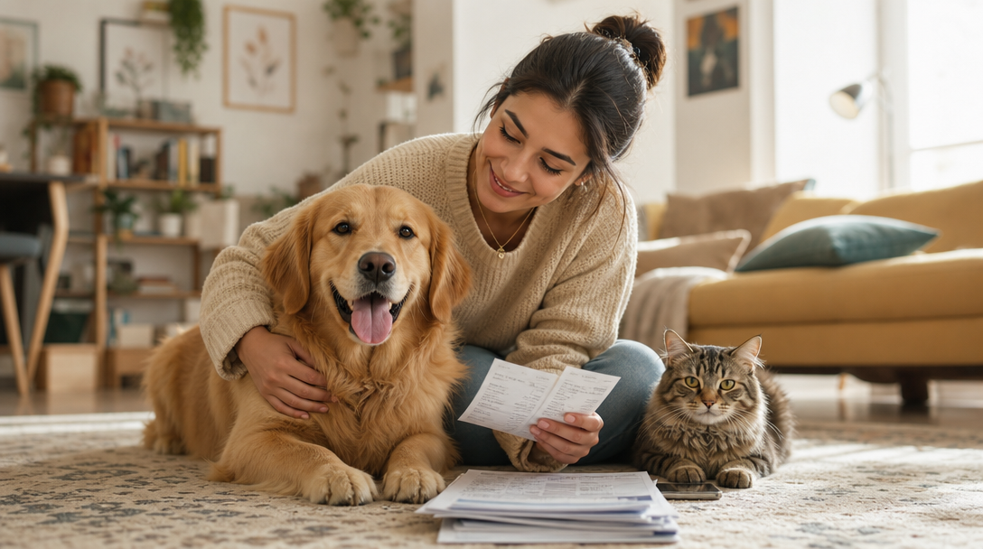 A pet parent sharing a quiet moment with their dog