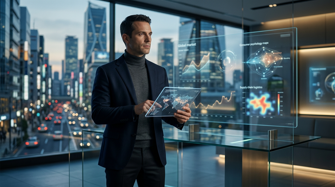 Luxury retail leader reviewing store intelligence