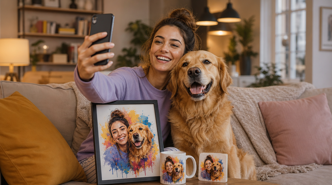 A bright Mashly selfie mashup