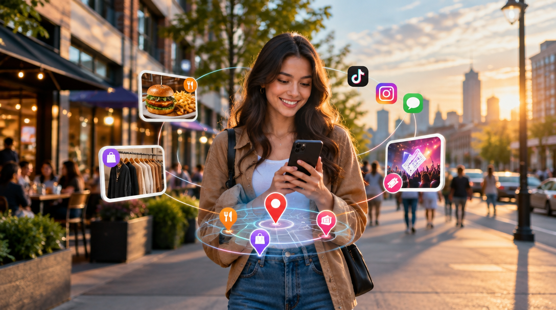 Local deals appearing on the PerkMap mobile experience