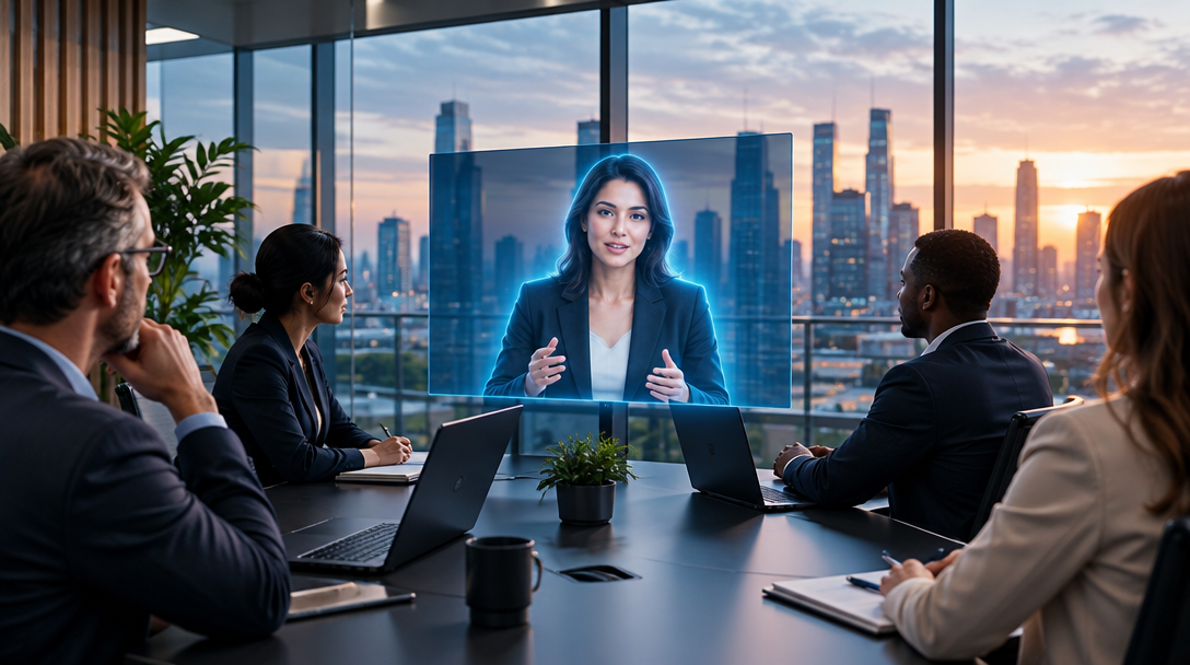 Enterprise leader looking out over a city skyline