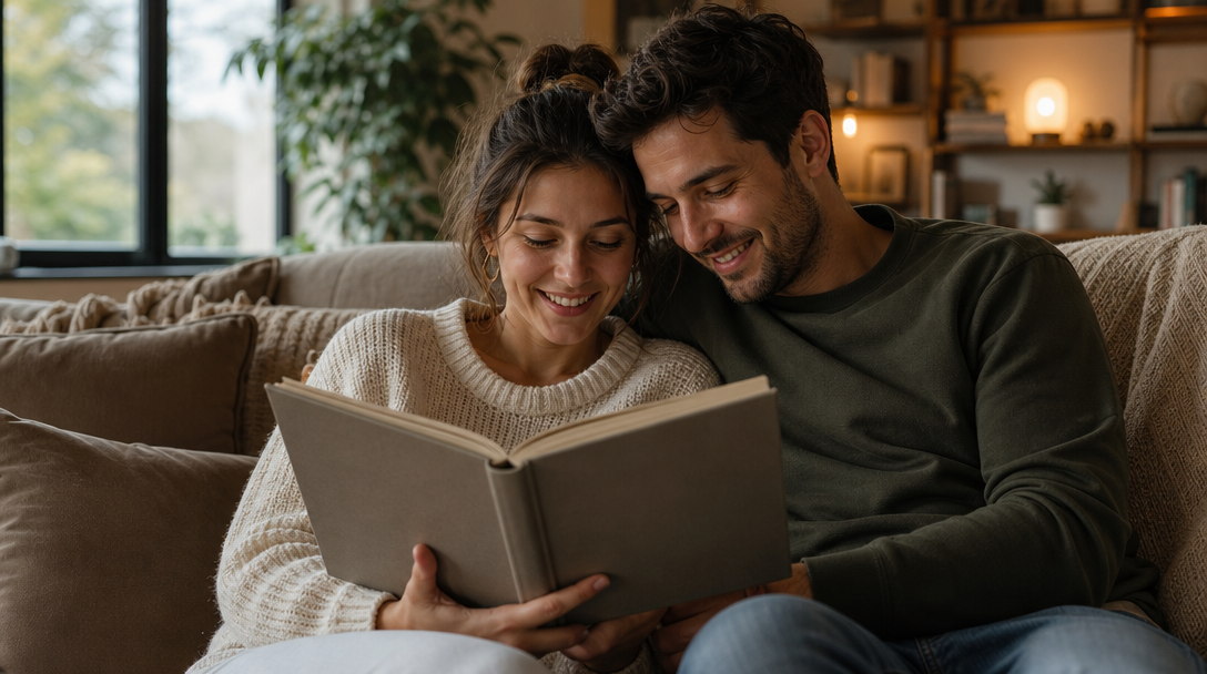A Keepsora memory book made from a couple's story
