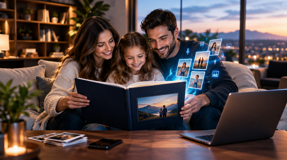 A warm family moment that represents preserving stories together