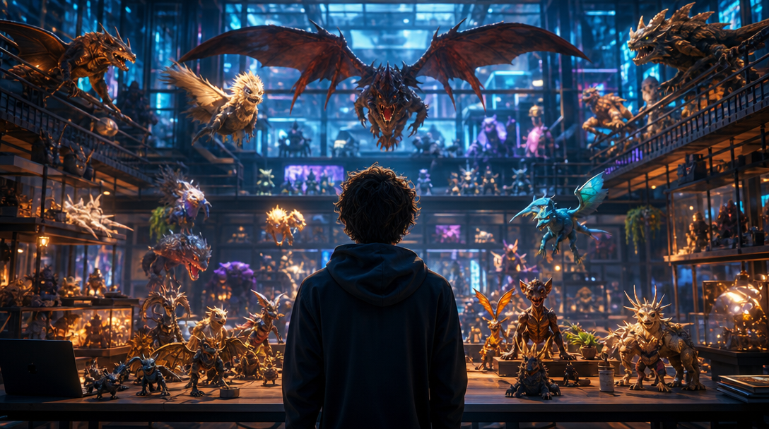 A Monster Forge creature in its arcane habitat